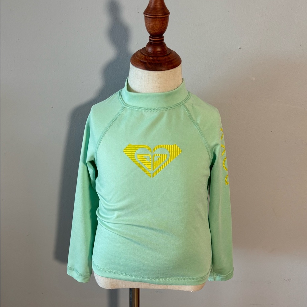 Roxy Mint Green Long Sleeve Rash Guard size: 3
